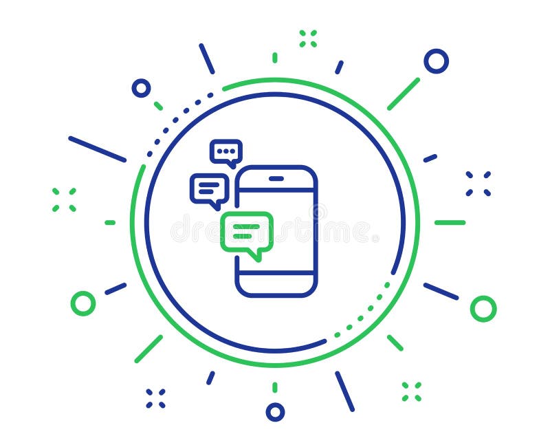 Download Communication Line Icon. Smartphone Chat Sign. Vector ...