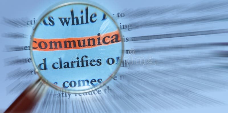Communication with magnifying glass royalty free stock image Communication with magnifying glass royalty free stock image