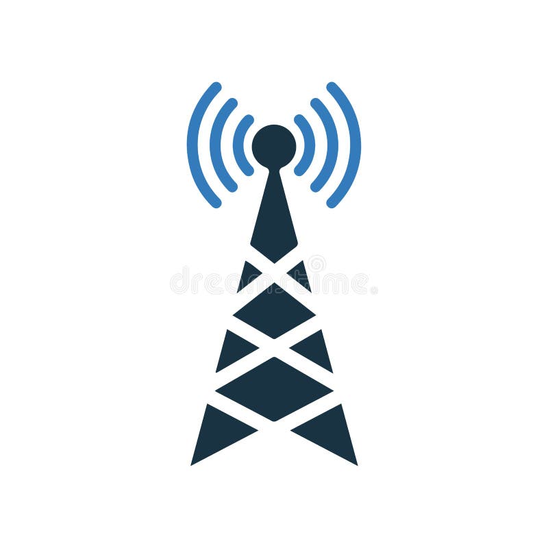 5g Network Tower Clip Art. 5g Network Icon, Isolated on White
