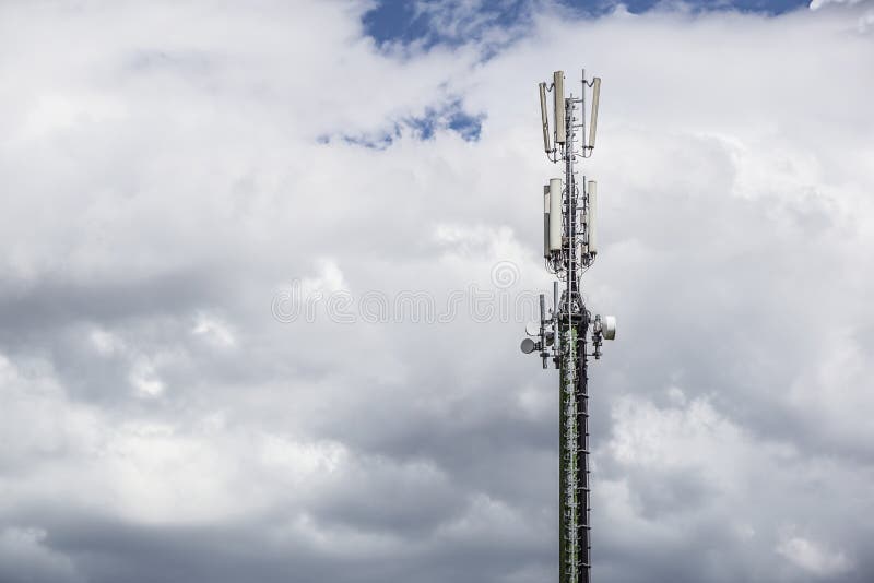 Communication pole on blue sky with cloud royalty free stock photos Communication pole on blue sky with cloud royalty free stock photos
