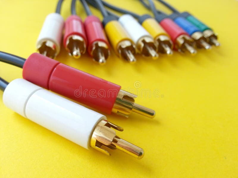 360 Rca Yellow Video Cable Closeup Stock Photos Free & RoyaltyFree