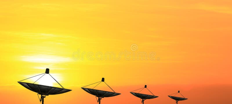 Communication satellite dishes