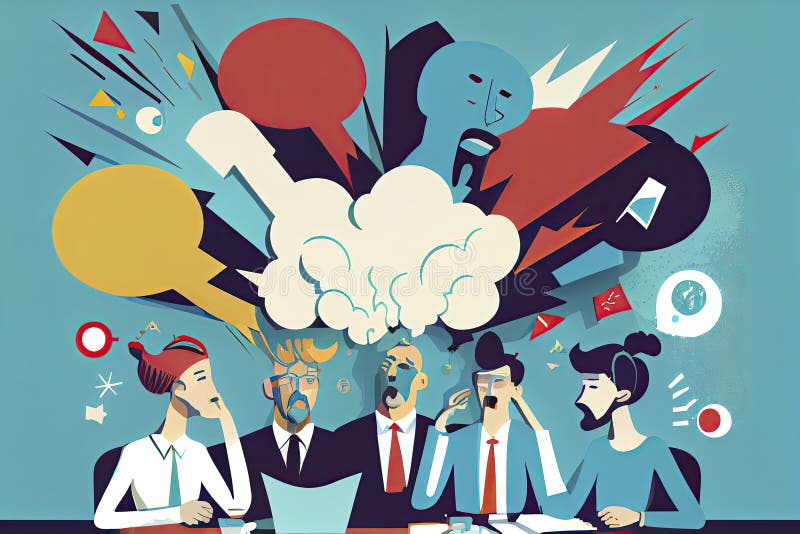 Communication & teamwork concept "brainstorming" creative and innovation icon royalty free illustration