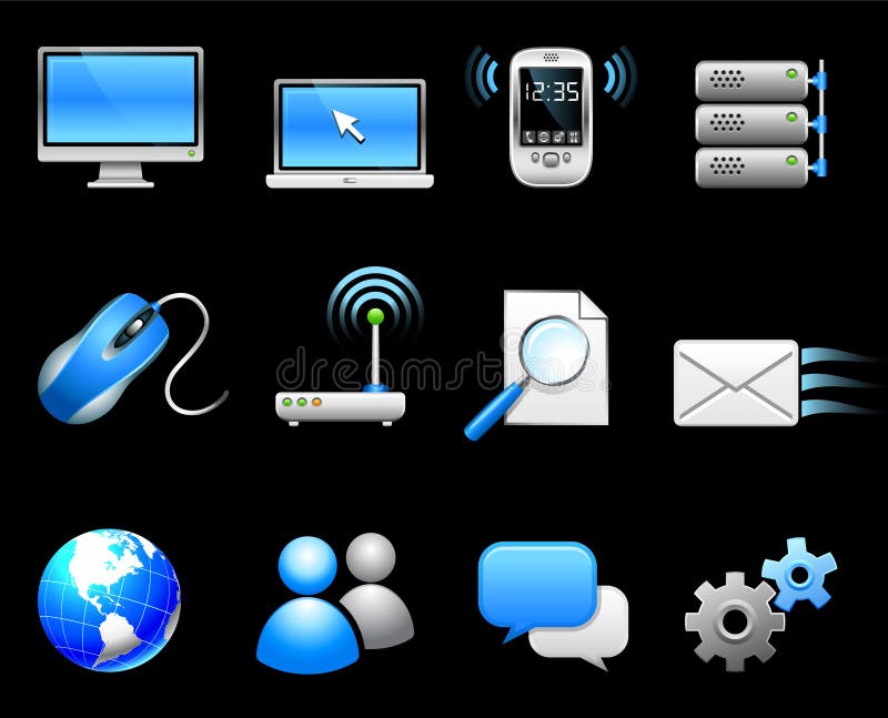 Communication technology icon collection