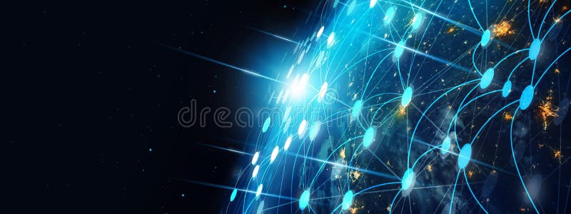 Communication technology and internet worldwide for business concept