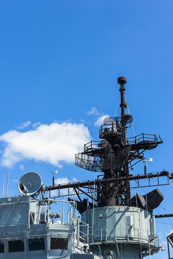 Battleship control tower stock image. Image of american 292341