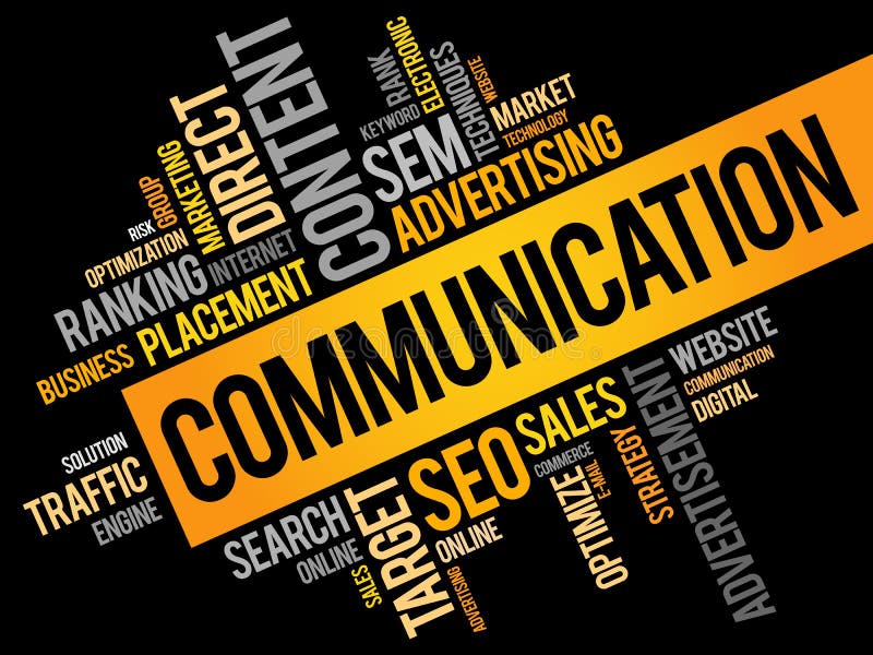 COMMUNICATION word cloud vector illustration