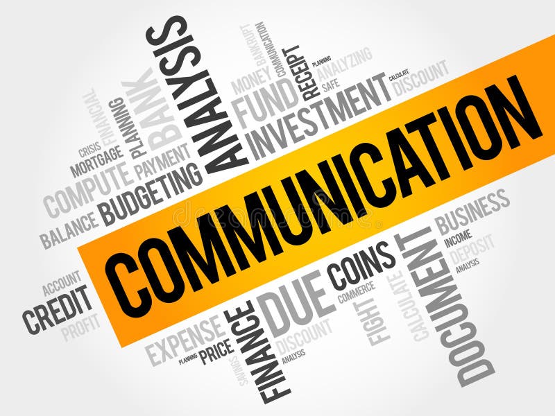 COMMUNICATION word cloud royalty free illustration