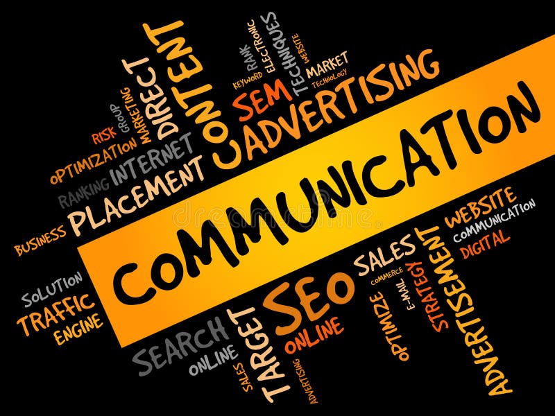 COMMUNICATION word cloud royalty free illustration