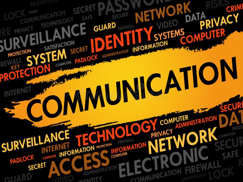 Communication word cloud collage vector illustration