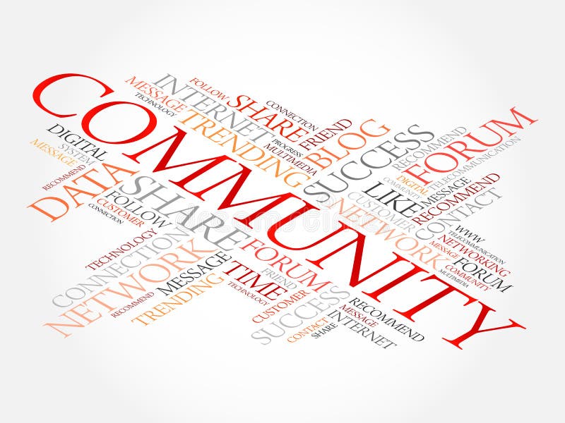 Communication word cloud collage stock illustration