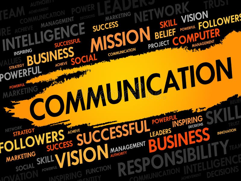COMMUNICATION word cloud royalty free illustration