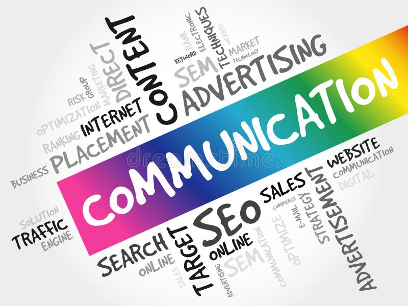 COMMUNICATION word cloud concept vector illustration
