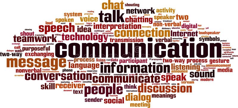 Communication word cloud royalty free illustration