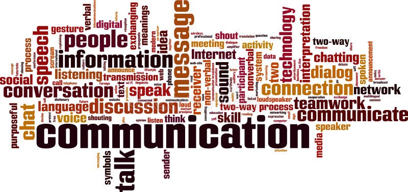 Communication word cloud vector illustration