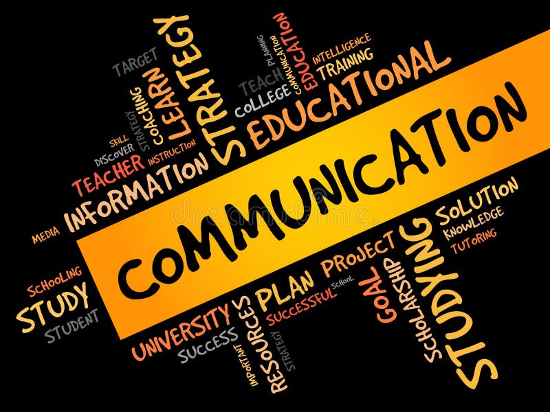 COMMUNICATION word cloud royalty free illustration