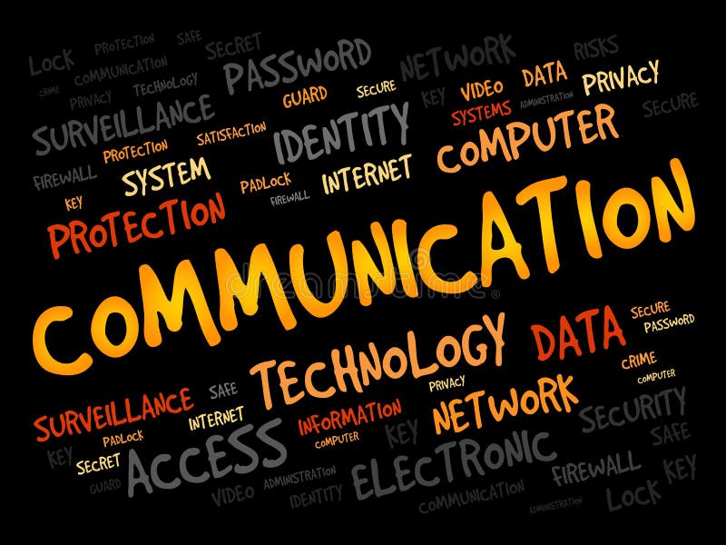 COMMUNICATION word cloud royalty free illustration