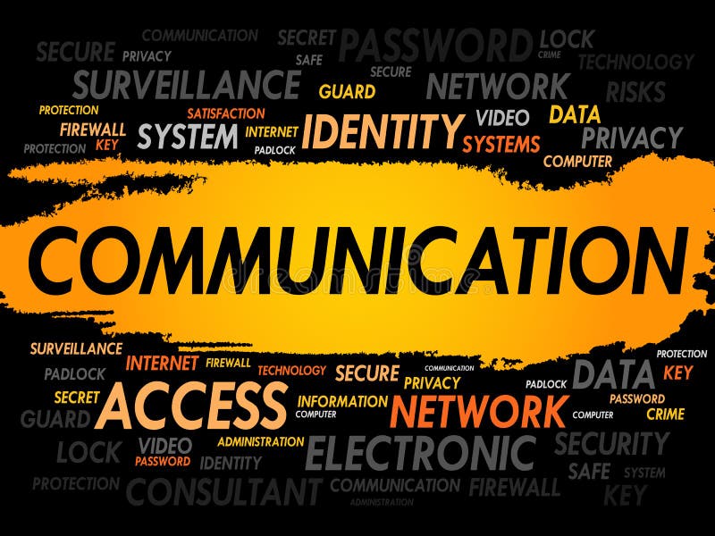 COMMUNICATION word cloud royalty free illustration