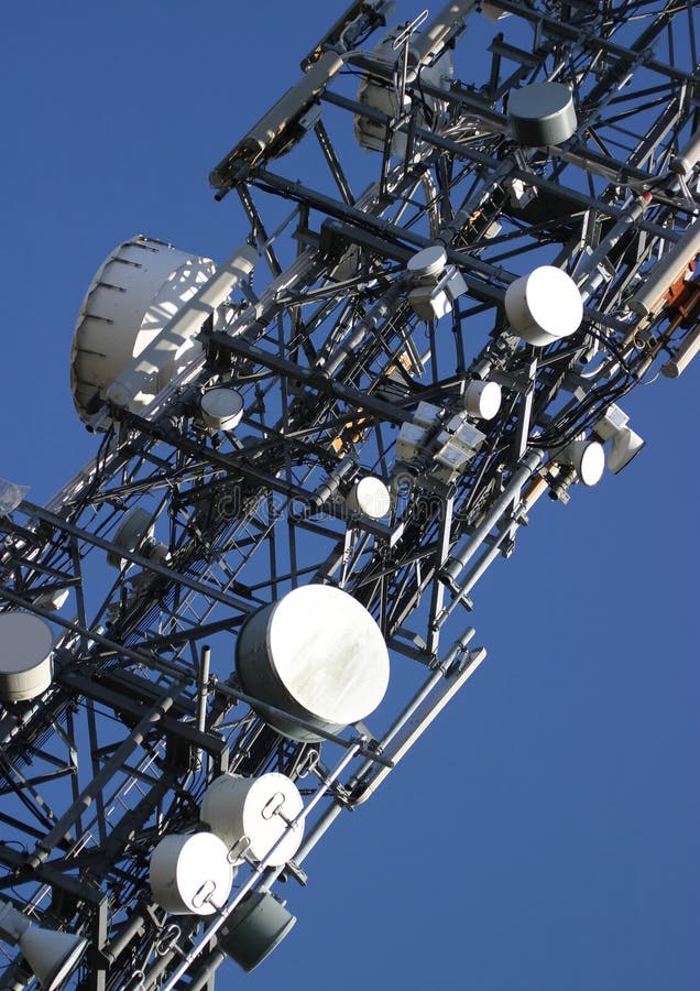 Communications Mast stock photo. Image of cell, dish, radiation 106548