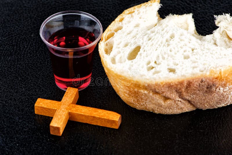 Communion Wine And Bread Stock Photos Image 24021913