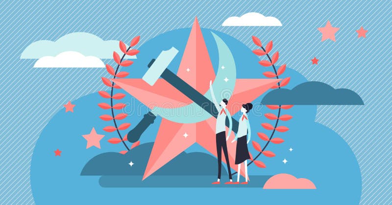 Communism vector illustration. Flat tiny social ideology persons concept. Communism vector illustration. Flat tiny social ideology person concept. Symbolic red royalty free illustration Communism vector illustration. Flat tiny social ideology persons concept. Communism vector illustration. Flat tiny social ideology person concept. Symbolic red royalty free illustration