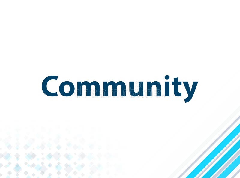 Community Modern Flat Design Blue Abstract Background Stock