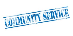 Community Service Blue Stamp Stock Illustration Illustration Of 