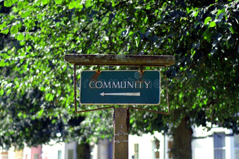 Community sign royalty free stock image Community sign royalty free stock image
