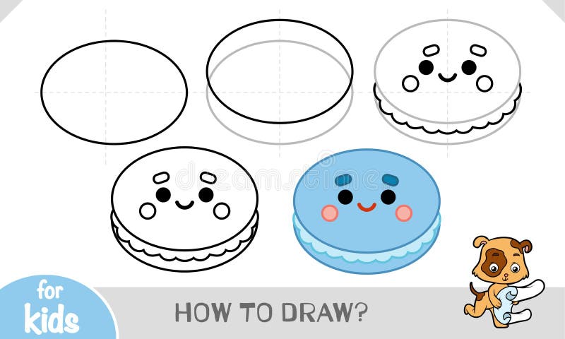 Como Desenhar Um Cupcake De Chocolate Com Um Rosto Bonito Para Crianças.  Tutorial De Desenho Passo a Passo Ilustração do Vetor - Ilustração de  livro, creme: 242746072