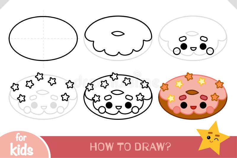 Como Desenhar Um Cupcake De Morango Com Um Rosto Bonito Para Crianças.  Tutorial De Desenho Passo a Passo Ilustração do Vetor - Ilustração de doce,  cafeteria: 242746089