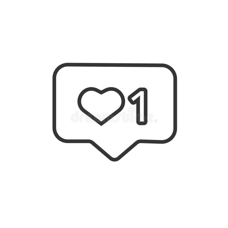 Como la línea vector del instagram del icono libre illustration Como la línea vector del instagram del icono libre illustration