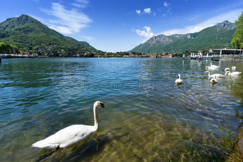 Como lake from Lecco, Italy.