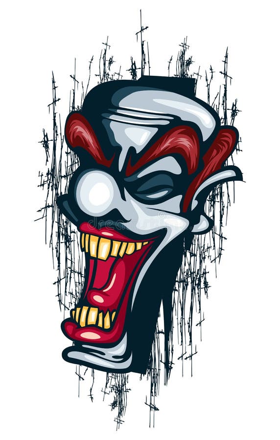 Comodín de Tattoo Vector Circus del payaso de la sonrisa acertado ilustración del vector Comodín de Tattoo Vector Circus del payaso de la sonrisa acertado ilustración del vector