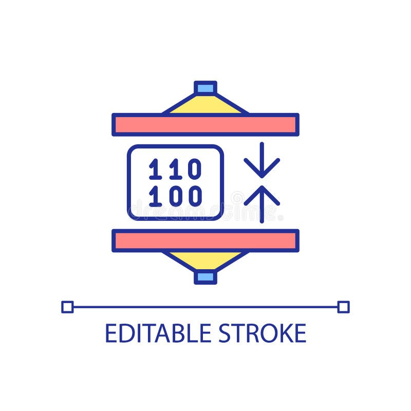 Compact code RGB color icon royalty free illustration