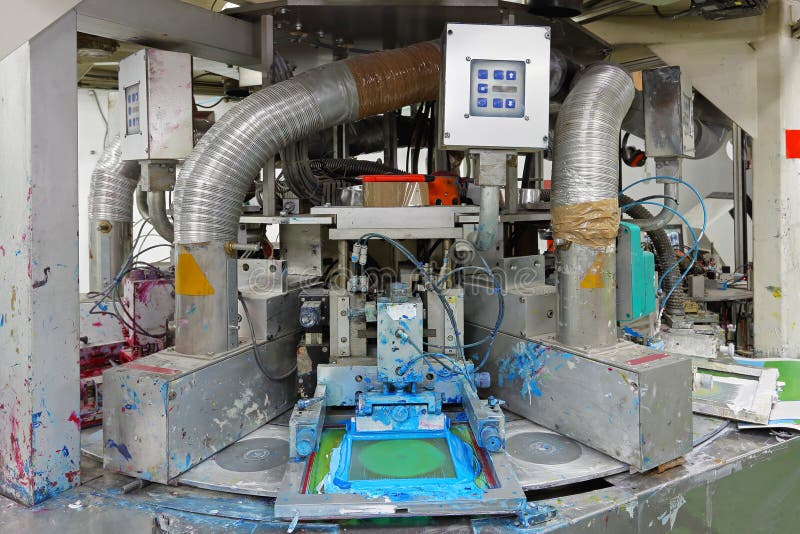 Compact Disc Printer stock image. Image of machinery 49453215