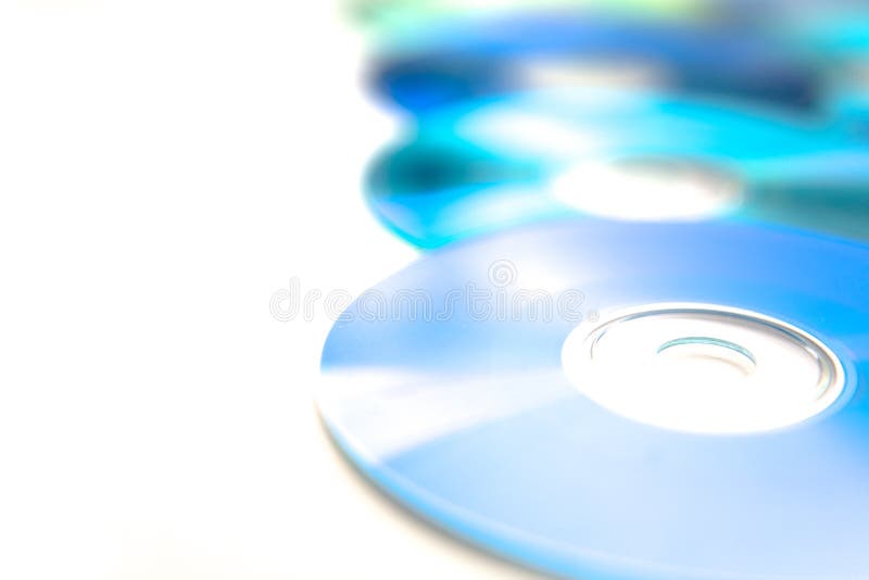 Recordable compact discs in an array - overexposed for graphical effect. Recordable compact discs in an array - overexposed for graphical effect