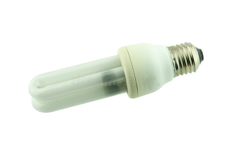 Compact fluorescent lamps. Isolated on white background stock photos Compact fluorescent lamps. Isolated on white background stock photos