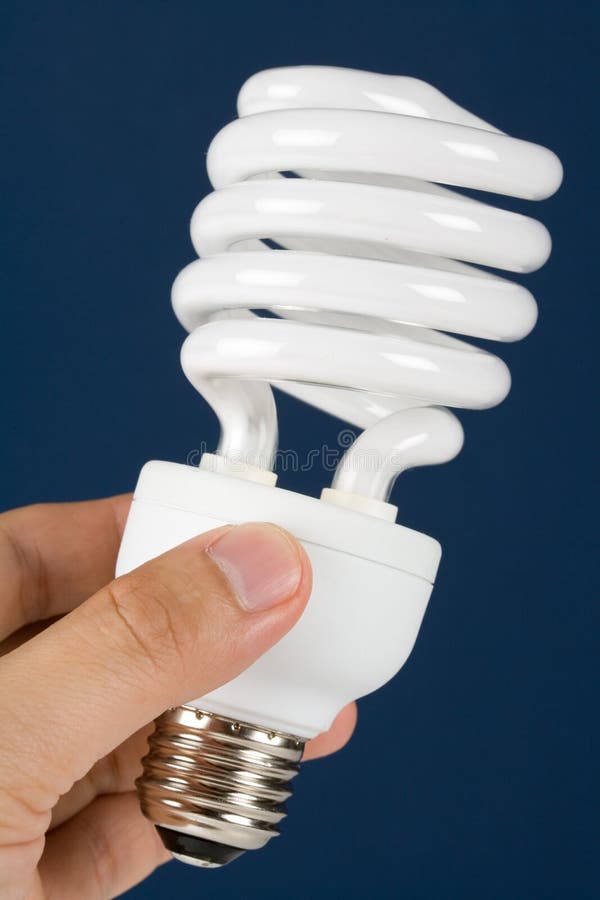 Compact Fluorescent Lightbulb Stock Image Image Of Efficiency Hand