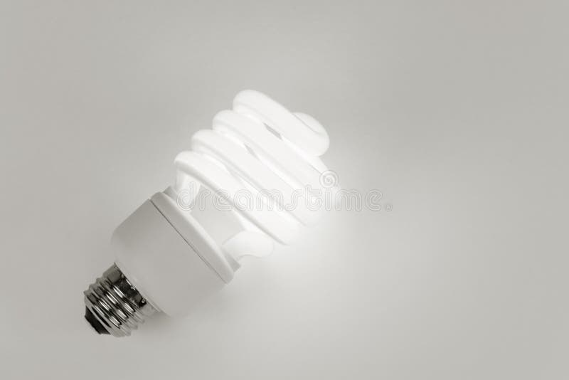 Compact Fluorescent Lightbulb Stock Image Image of glowing
