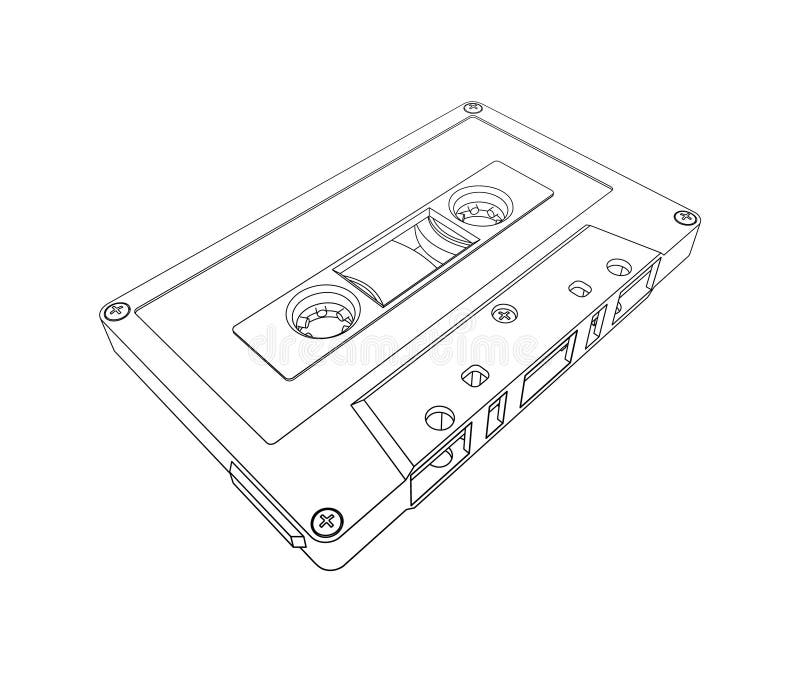 Compact tape recorder stock vector. Illustration of vintage 28956526