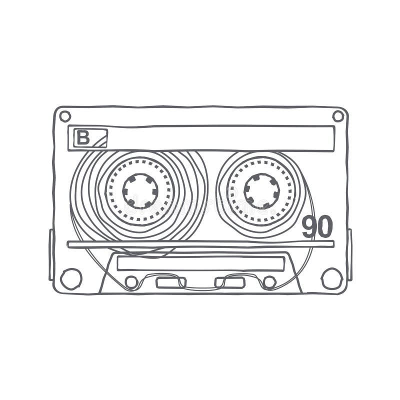 Compact tape cassettes stock illustration. Illustration of magnetic ...