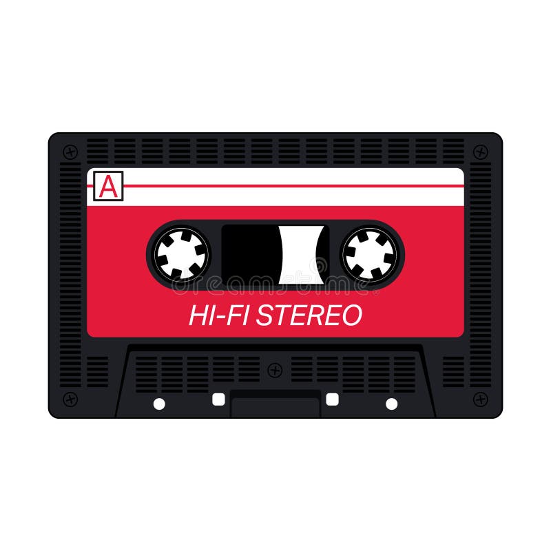 Compacte audiocassette stock illustratie Compacte audiocassette stock illustratie