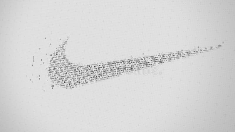 Nike Logo Being Made with Many Numbers. Digital Business Editorial 3D Editorial Image - Illustration of symbol: 139512645