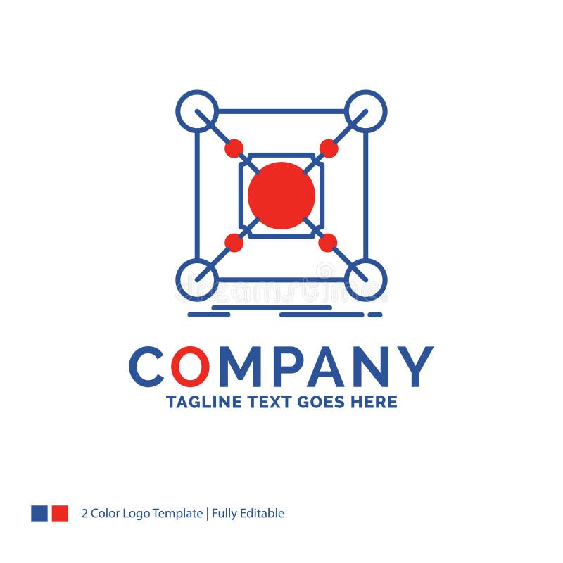 Company Name Logo Design For Base, center, connection, data, hub vector illustration