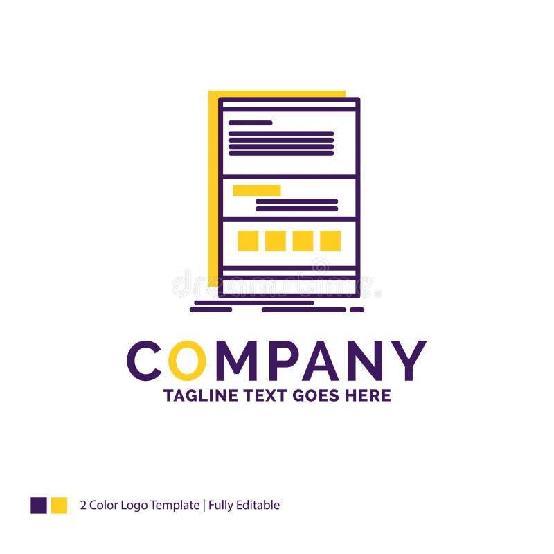 Company Name Logo Design For Browser, dynamic, internet, page, r royalty free illustration