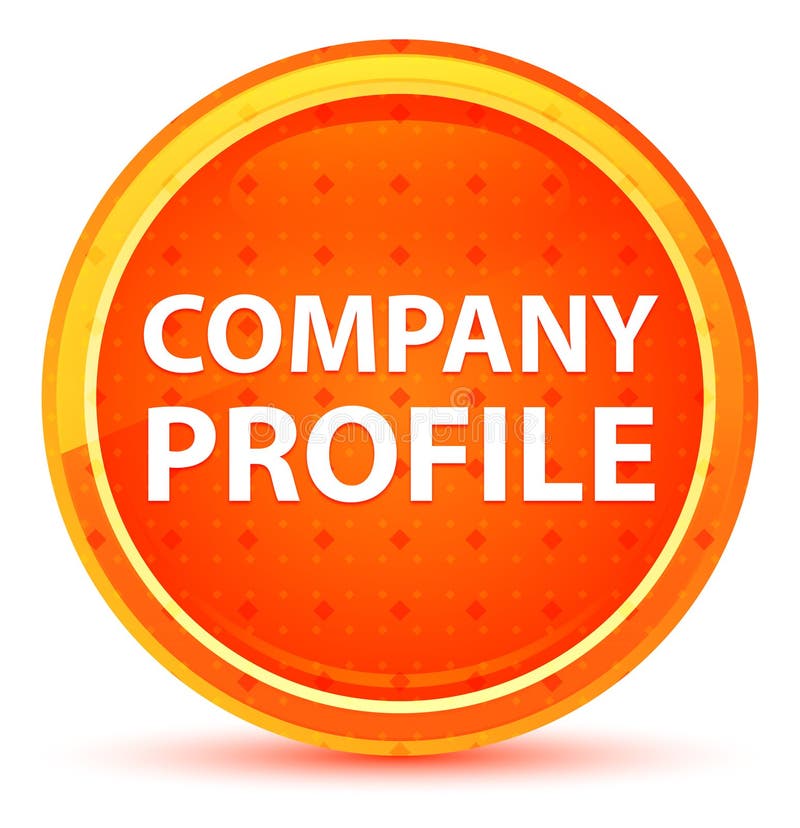 Company Profile Natural Orange Round Button stock illustration