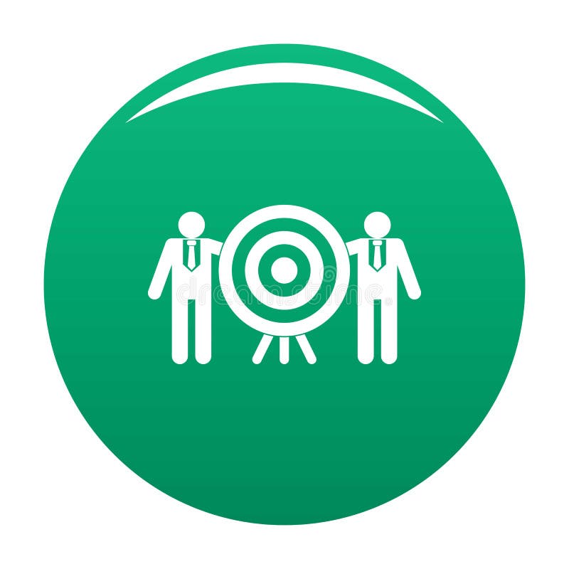 Company Target Icon Vector Green Stock Vector Illustration of