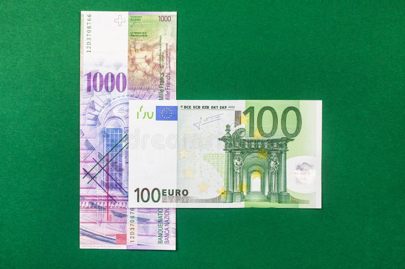 Comparaison Des Francs Suisses Et Des Euros Photo Stock Image Du vente-de-devises-franc-suisses