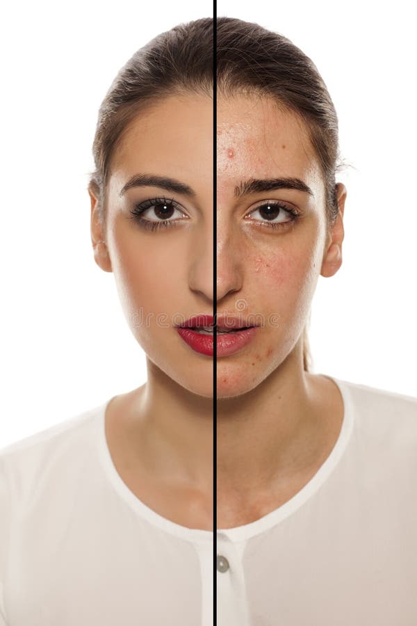 Before and after makeup stock photo. Image of makeup 56457414
