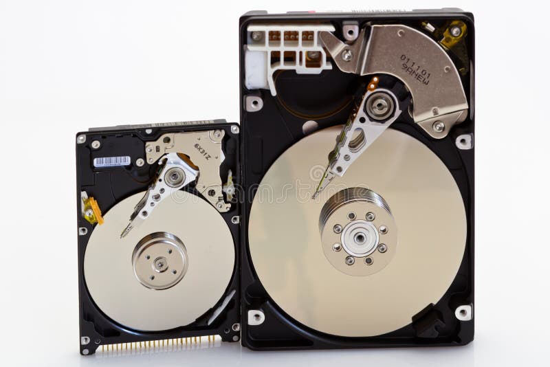 Comparison of the size of 2.5 and 3.5 disk drive